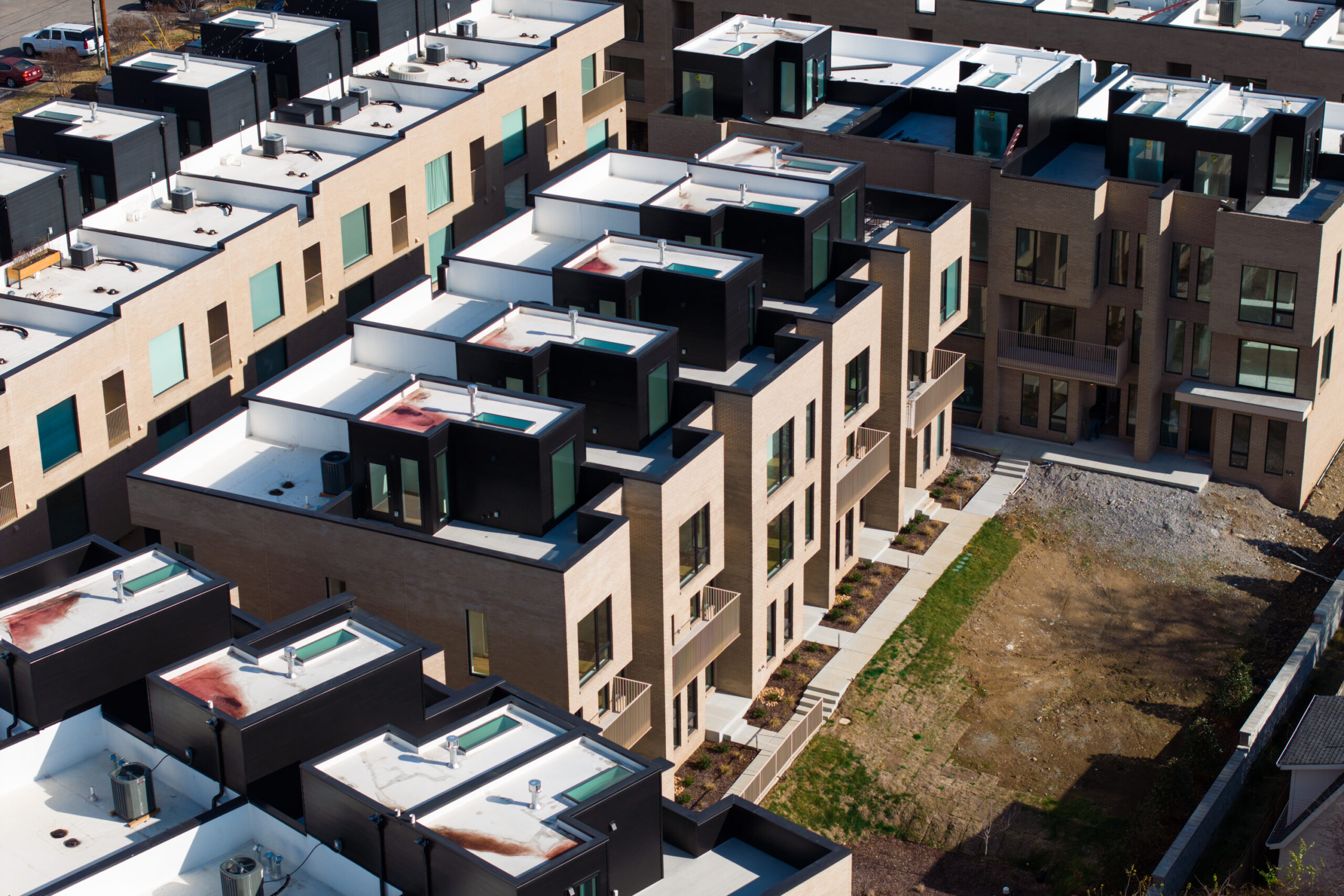 Birds-Eye View of Linden Row Phase Two - Vertically Built